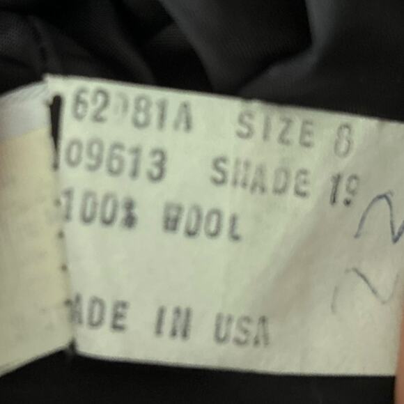 Vintage Wool Dress Nipon Boutique Long Sleeve Button Houndstooth Black 8 - Picture 7 of 9